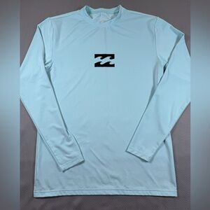 Billabong All Day Wave Loose Fit Rash Guard - Coastal - Blue Size Small  Surfing